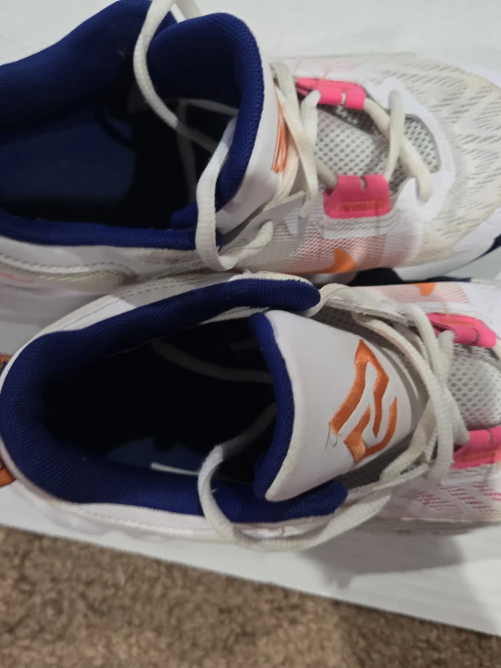 Nike Giannis Immortality 2 White Deep Royal Blue Pink Size 6Y